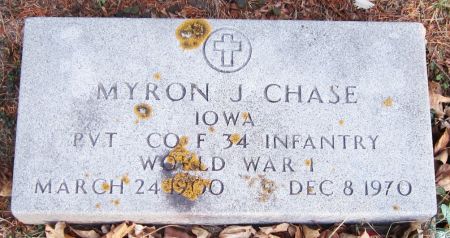 CHASE, MYRON J. - Jackson County, Iowa | MYRON J. CHASE 