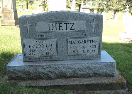 DIETZ, PASTOR FREDERICH - Jackson County, Iowa | PASTOR FREDERICH DIETZ 