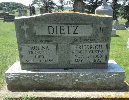 DIETZ, FREDERICH ROBERT GUSTAV - Jackson County, Iowa | FREDERICH ROBERT GUSTAV DIETZ 