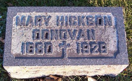 HICKSON DONOVAN, MARY - Jackson County, Iowa | MARY HICKSON DONOVAN 