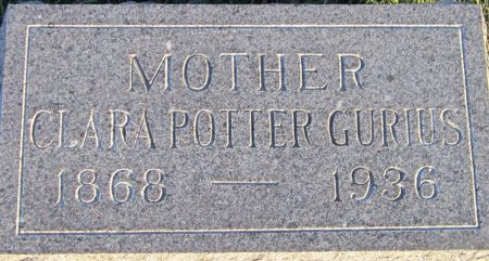 GURIUS, CLARA POTTER - Jackson County, Iowa | CLARA POTTER GURIUS 