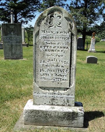 HUNEKE, JOHANN DIETRICH - Jackson County, Iowa | JOHANN DIETRICH HUNEKE 