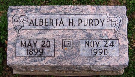 PURDY, ALBERTA H. - Jackson County, Iowa | ALBERTA H. PURDY 