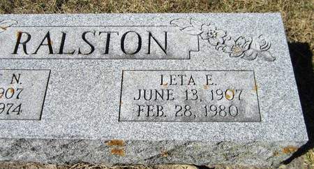 RALSTON, LETA E. - Jackson County, Iowa | LETA E. RALSTON 