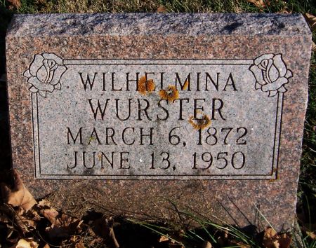 WURSTER, WILHELMINA - Jackson County, Iowa | WILHELMINA WURSTER 