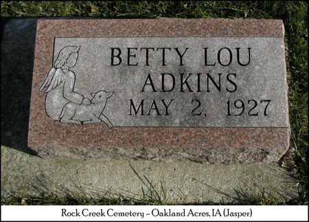 ADKINS, BETTY LOU - Jasper County, Iowa | BETTY LOU ADKINS 