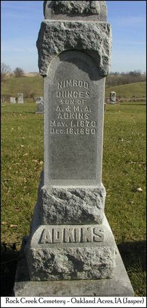 DUNCES ADKINS, NIMROD - Jasper County, Iowa | NIMROD DUNCES ADKINS 