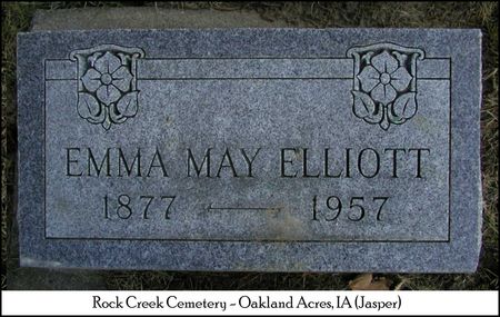 FAIRCLOTH ELLIOTT, EMMA MAY - Jasper County, Iowa | EMMA MAY FAIRCLOTH ELLIOTT 