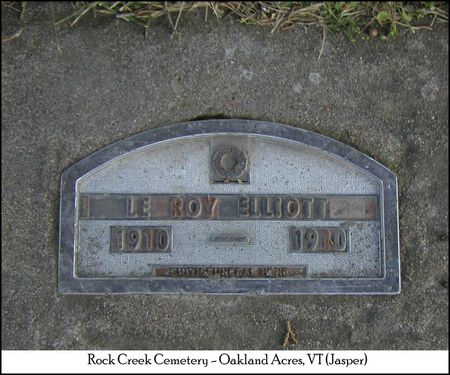 ELLIOTT, LE ROY - Jasper County, Iowa | LE ROY ELLIOTT 