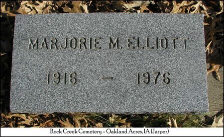 ELLIOTT, MARJORIE MARIE - Jasper County, Iowa | MARJORIE MARIE ELLIOTT 
