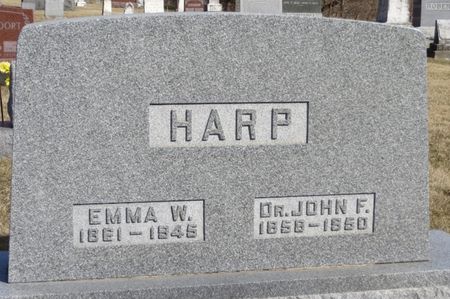 HARP, EMMA W. - Jasper County, Iowa | EMMA W. HARP 