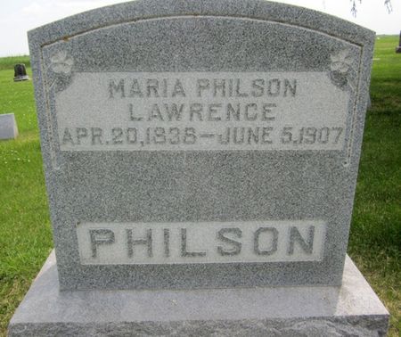 PHILSON LAWRENCE, MARIA - Jasper County, Iowa | MARIA PHILSON LAWRENCE 