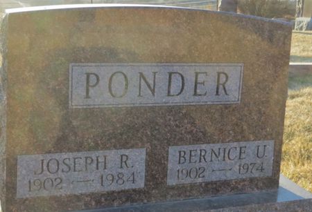 MEREDITH PONDER, BERNICE U. - Jasper County, Iowa | BERNICE U. MEREDITH PONDER 