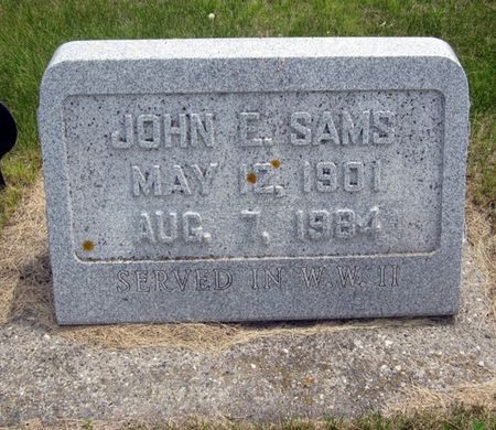 SAMS, JOHN E. - Jasper County, Iowa | JOHN E. SAMS 