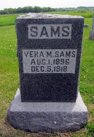 SAMS, VERA M. - Jasper County, Iowa | VERA M. SAMS 