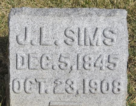 SIMS, J. L. - Jasper County, Iowa | J. L. SIMS 
