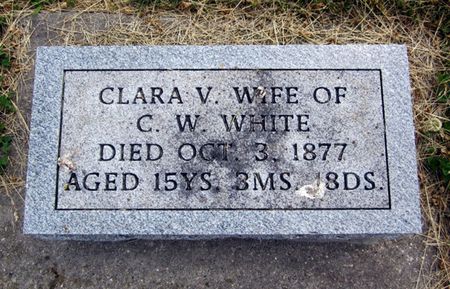 WHITE, CLARA V. - Jasper County, Iowa | CLARA V. WHITE 