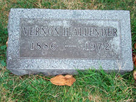 ALLENDER, VERNON H - Jefferson County, Iowa | VERNON H ALLENDER 