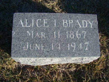 BRADY, ALICE ISABEL - Jefferson County, Iowa | ALICE ISABEL BRADY 