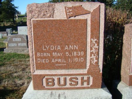 CLAPPER BUSH, LYDIA ANN - Jefferson County, Iowa | LYDIA ANN CLAPPER BUSH 