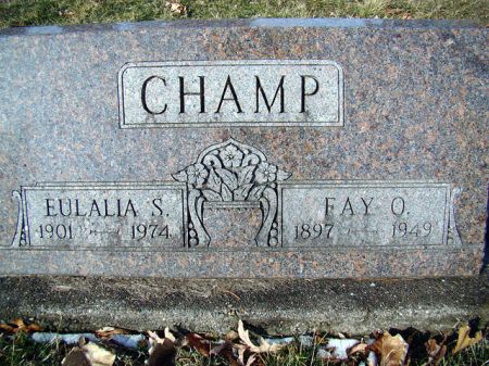 CHAMP, EULALIA S - Jefferson County, Iowa | EULALIA S CHAMP 