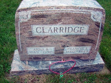 CLARRIDGE, ANNA B - Jefferson County, Iowa | ANNA B CLARRIDGE 
