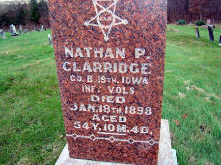 CLARRIDGE, NATHAN PARKER - Jefferson County, Iowa | NATHAN PARKER CLARRIDGE 