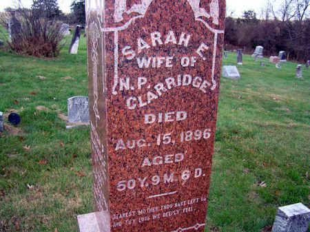 CLARRIDGE, SARAH E - Jefferson County, Iowa | SARAH E CLARRIDGE 
