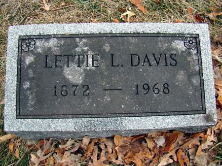 JOHNS DAVIS, LETTIE LAVINA - Jefferson County, Iowa | LETTIE LAVINA JOHNS DAVIS 