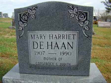 DE HAAN, MARY HARRIET - Jefferson County, Iowa | MARY HARRIET DE HAAN 