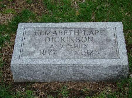 LAPE DICKINSON, ELIZABETH - Jefferson County, Iowa | ELIZABETH LAPE DICKINSON 