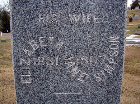 SIMPSON DOUGHERTY, ELIZABETH JANE - Jefferson County, Iowa | ELIZABETH JANE SIMPSON DOUGHERTY 