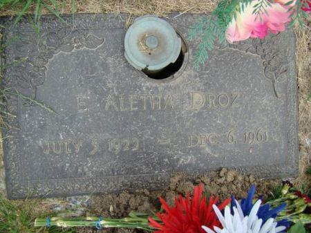 WAGGONER DROZ, ETHEL ALETHA - Jefferson County, Iowa | ETHEL ALETHA WAGGONER DROZ 