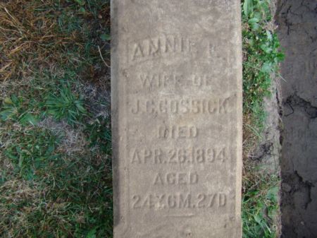 EASTON GOSSICK, ANNIE - Jefferson County, Iowa | ANNIE EASTON GOSSICK 