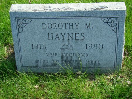 HAYNES, DOROTHY M - Jefferson County, Iowa | DOROTHY M HAYNES 