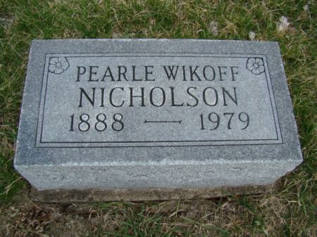 NICHOLSON, PEARLE - Jefferson County, Iowa | PEARLE NICHOLSON 