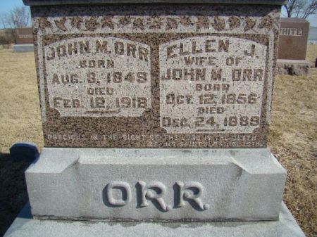 ORR, ELLEN J - Jefferson County, Iowa | ELLEN J ORR 