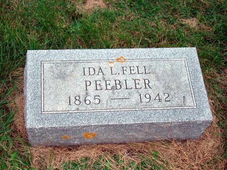 FELL PEEBLER, IDA L - Jefferson County, Iowa | IDA L FELL PEEBLER 