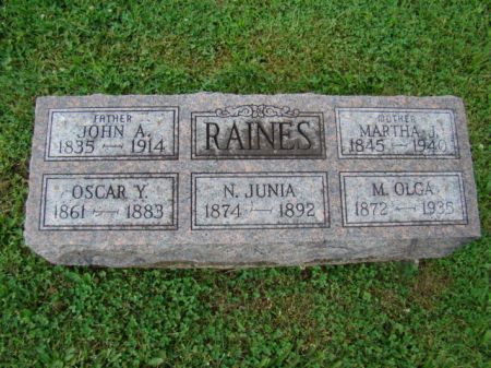 BOCOCK RAINES, MARTHA JANE - Jefferson County, Iowa | MARTHA JANE BOCOCK RAINES 