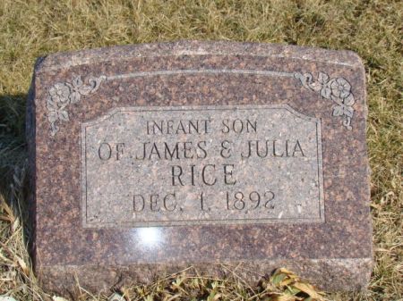 RICE, INFANT SON - Jefferson County, Iowa | INFANT SON RICE 