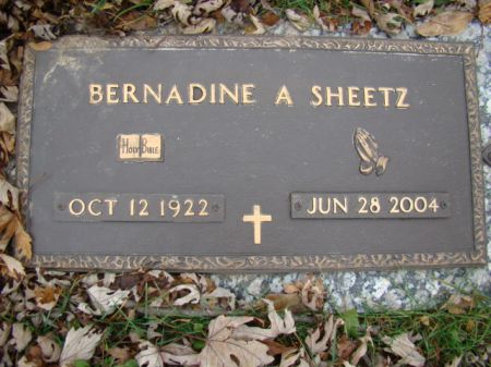 SHEETZ, BERNADINE ANN - Jefferson County, Iowa | BERNADINE ANN SHEETZ 