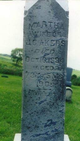 CROWELL AKERS, MARTHA - Johnson County, Iowa | MARTHA CROWELL AKERS 