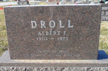DROLL, ALBERT F. - Johnson County, Iowa | ALBERT F. DROLL 