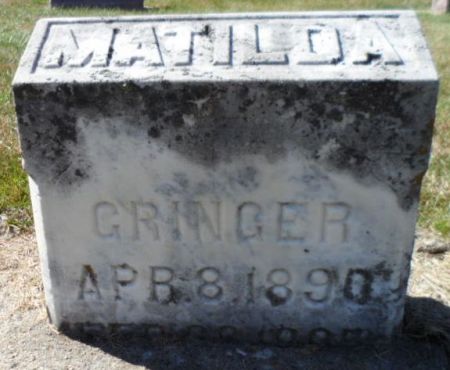 GRINGER, MATILDA - Johnson County, Iowa | MATILDA GRINGER 