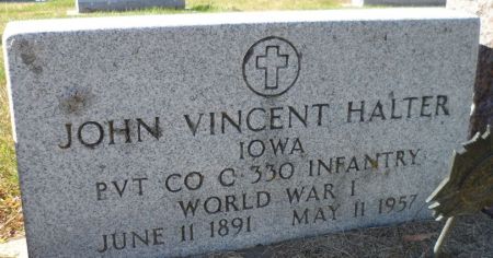 HALTER, JOHN VINCENT - Johnson County, Iowa | JOHN VINCENT HALTER 