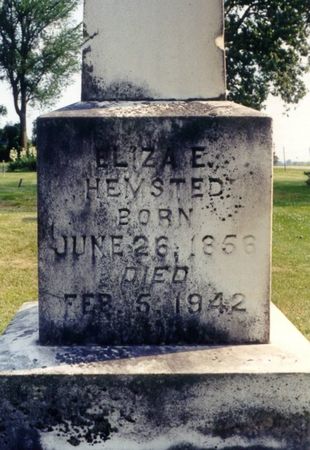 HEMSTED, ELIZABETH ELIZA 