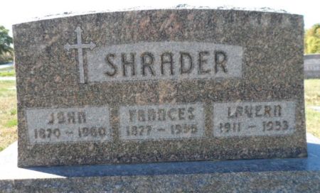 SHRADER, FRANCES - Johnson County, Iowa | FRANCES SHRADER 