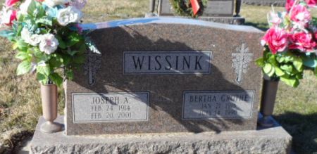 GROTHE WISSINK, BERTHA - Johnson County, Iowa | BERTHA GROTHE WISSINK 