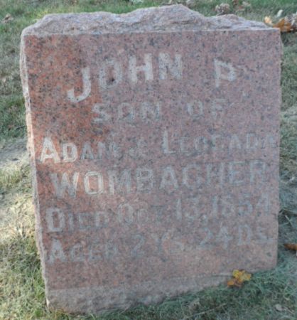 WOMBACHER, JOHN P. - Johnson County, Iowa | JOHN P. WOMBACHER 