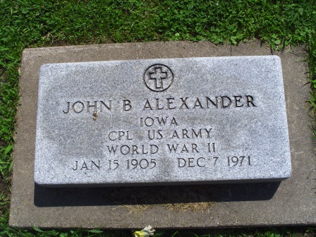 ALEXANDER, JOHN B - Jones County, Iowa | JOHN B ALEXANDER 